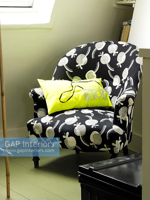 Patterned armchair