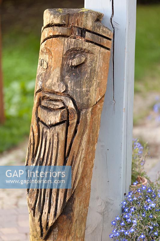 Rustic wooden sculpture