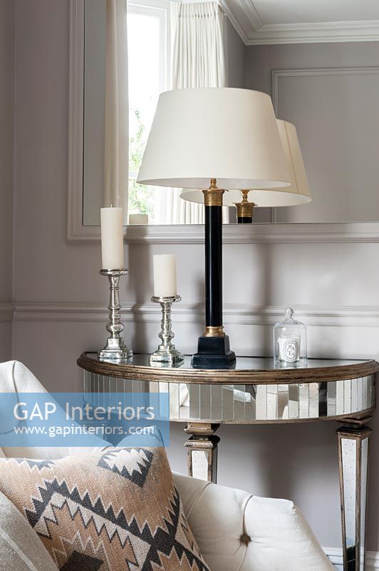 Mirrored console table