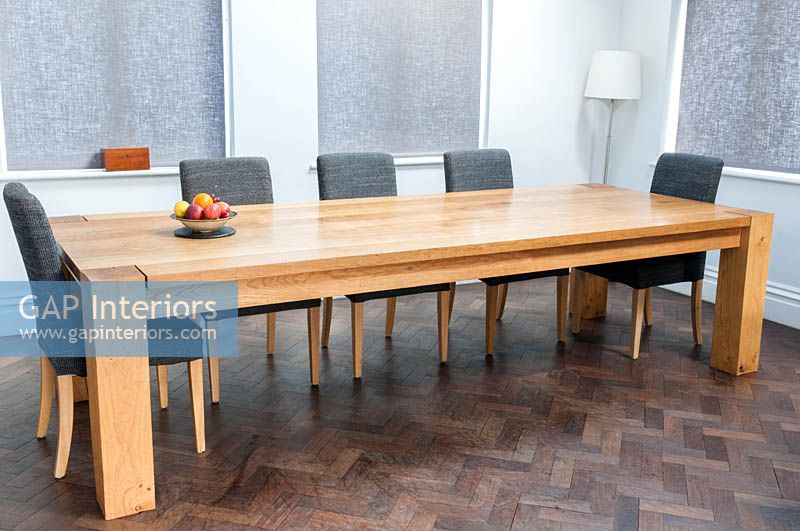 Modern oak dining table