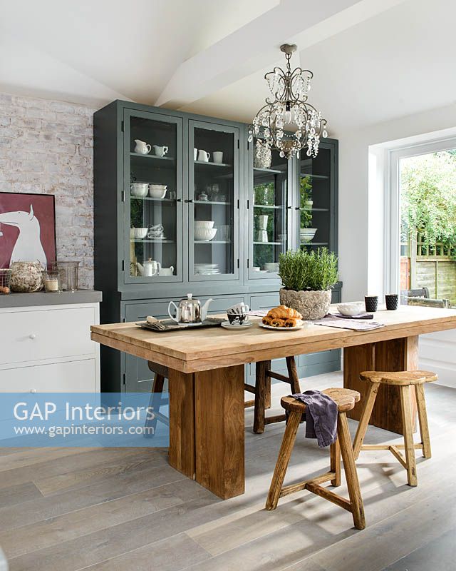 Chunky wooden kitchen table