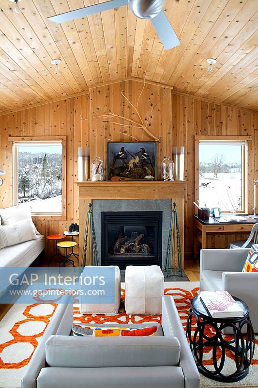 Wooden living room