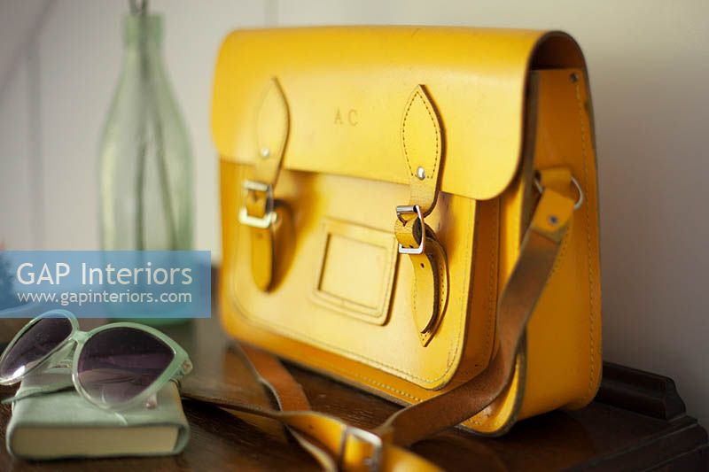 Detail of yellow satchel 