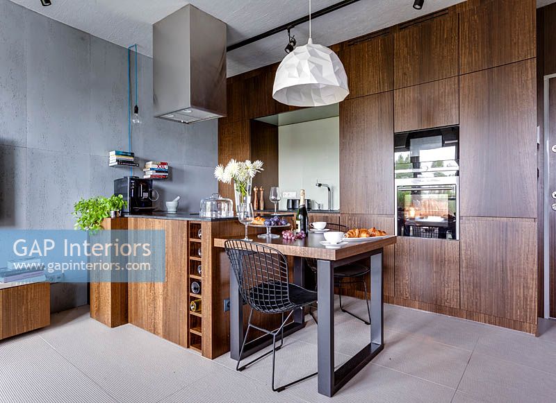 Compact kitchen with dining area