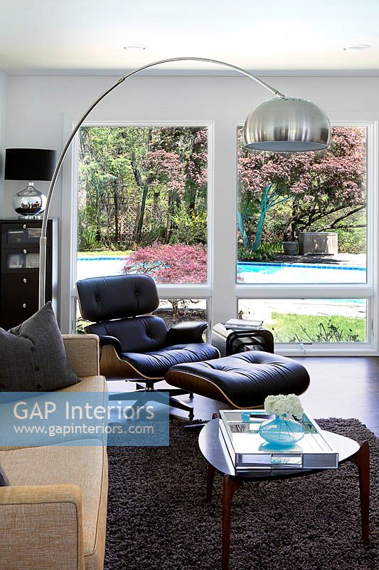 Designer furniture in living room
