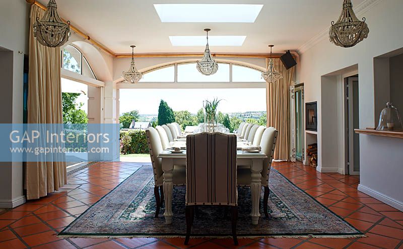 Dining room with scenic view