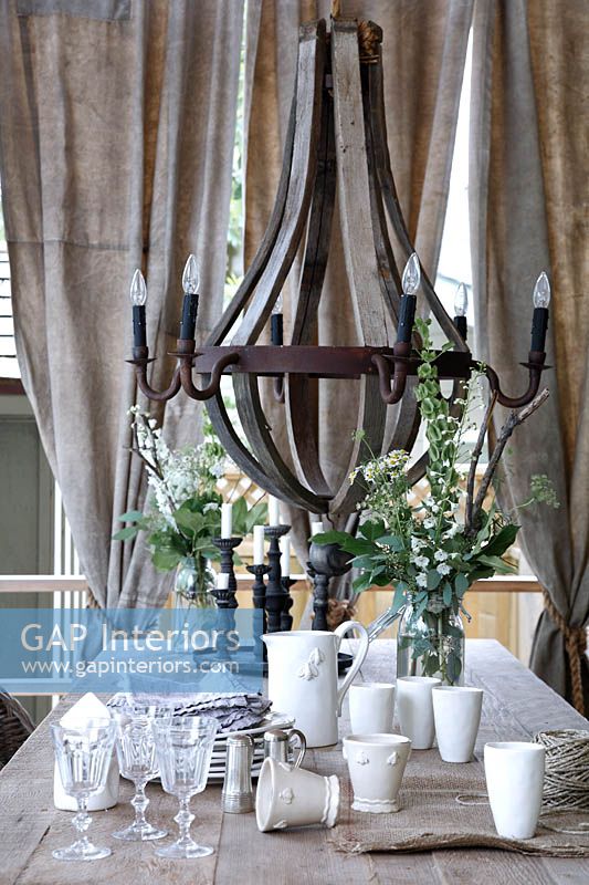 Accessories on dining table