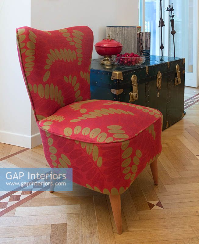 Reupholstered armchair