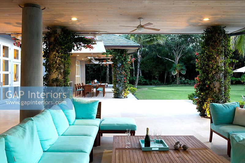 Covered patio area