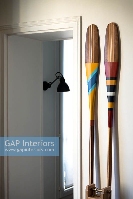Colourful oars