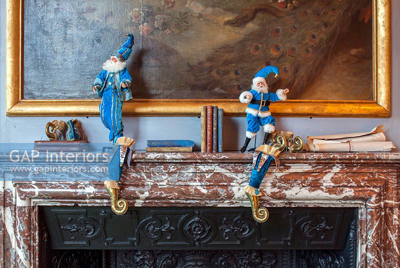 Christmas decorations in the kings former study, Vaux le Vicomte