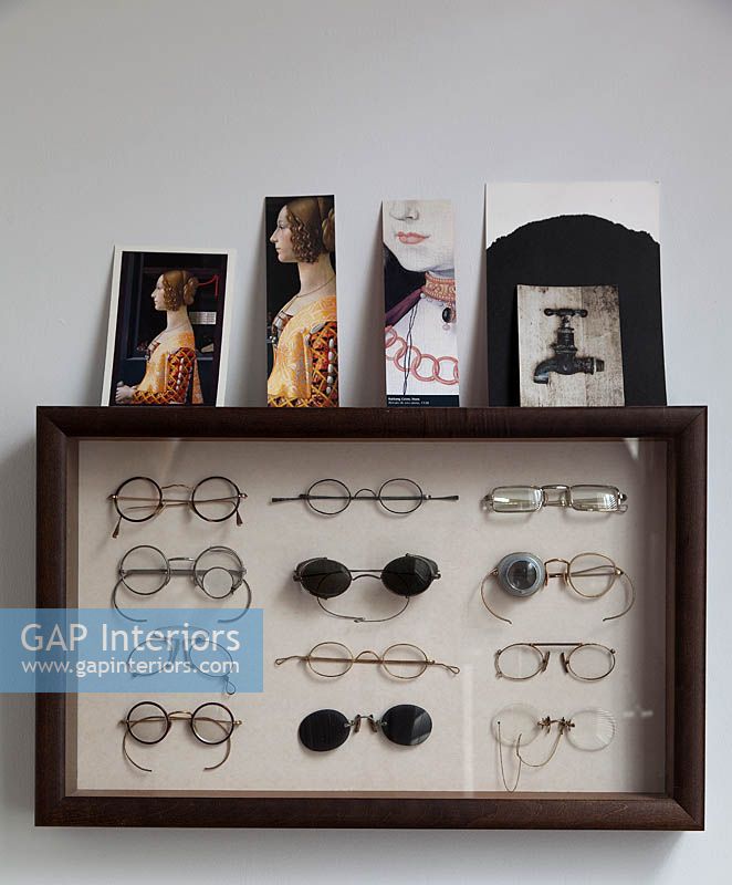 Spectacles in display case