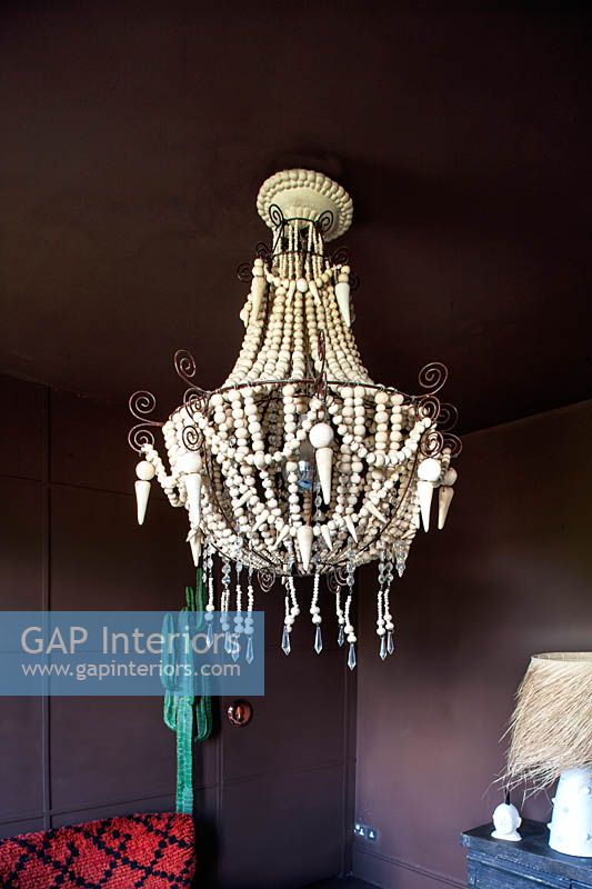 Hague wooden beaded chandelier