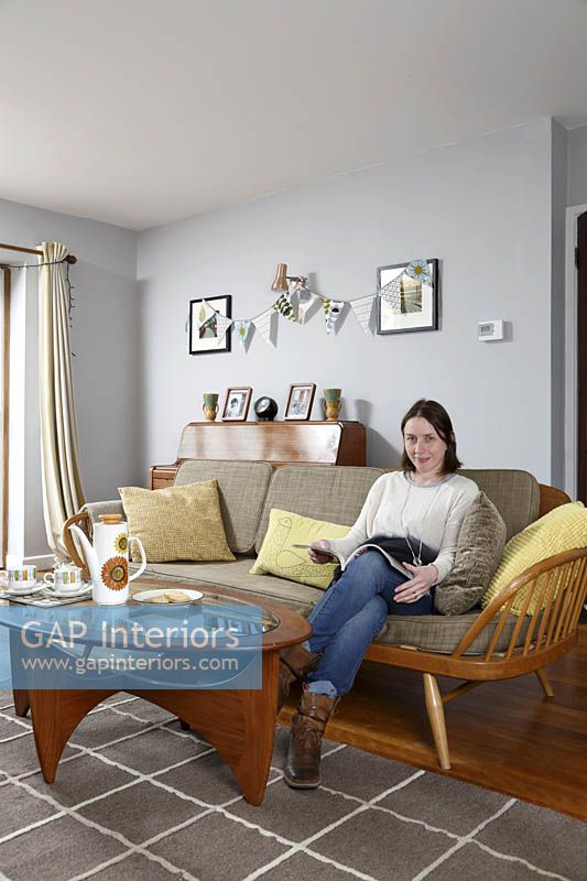 Sam Wightman in her living room