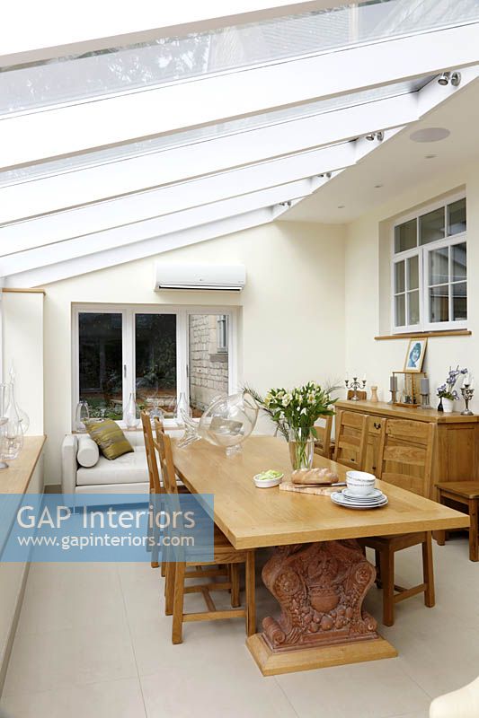 Conservatory with dining area