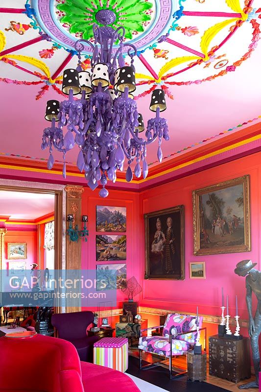 Purple chandelier