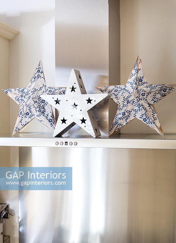 Star decorations on cooker hood