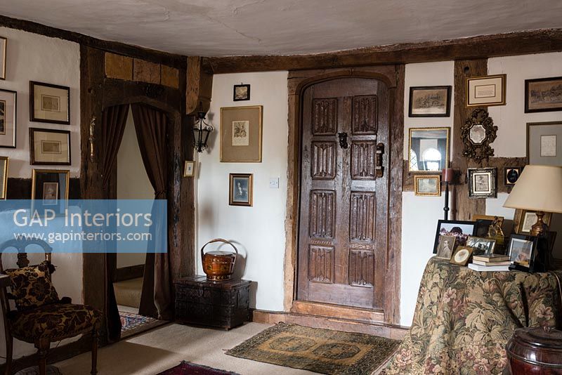 Ante room with original medieval features, Cothay Manor