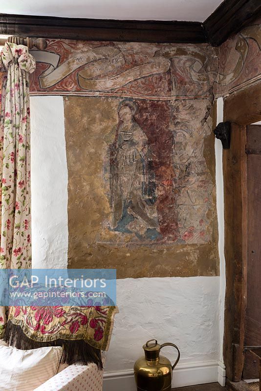 Wall painting uncovered in the 1920's - Cothay Manor
