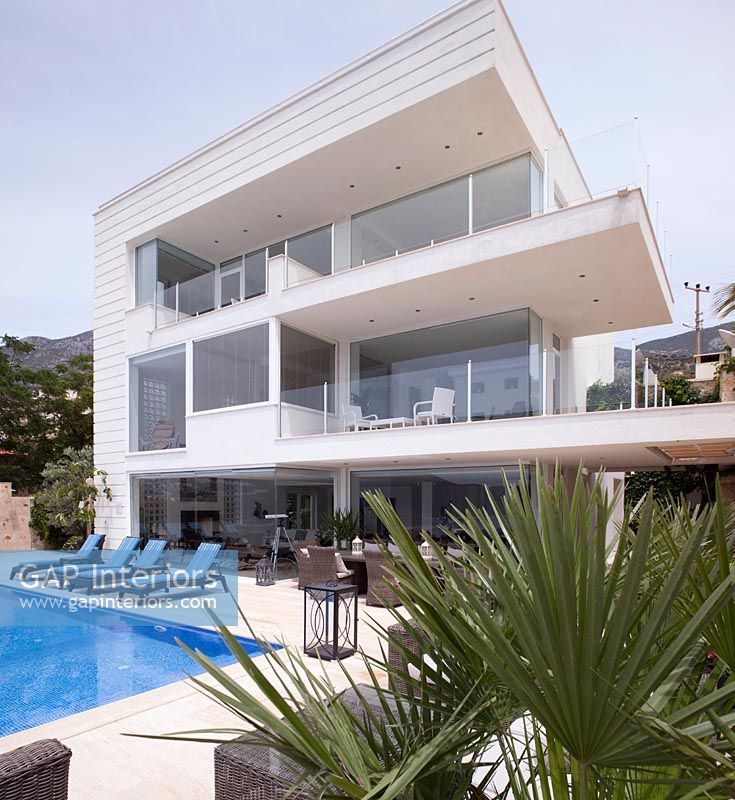 Modern house and pool