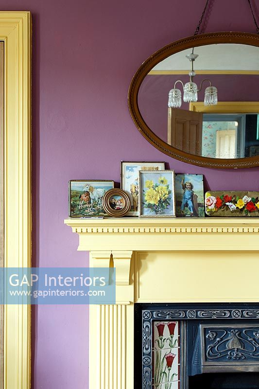 Yellow mantlepiece