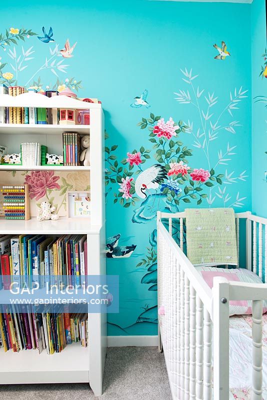 Nursery with colourful mural