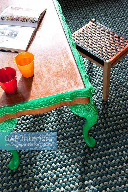 Colourful coffee table