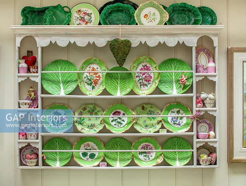 Colourful crockery collection