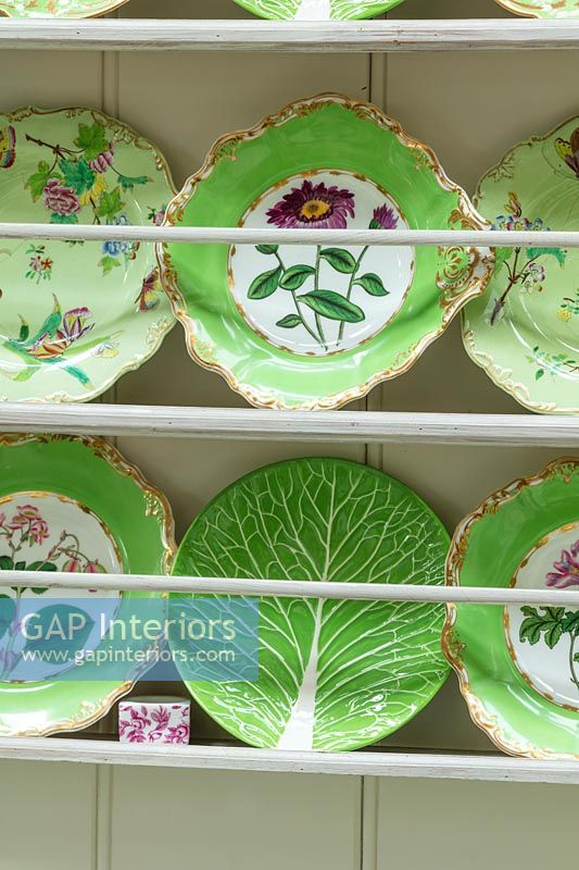 Colourful crockery collection