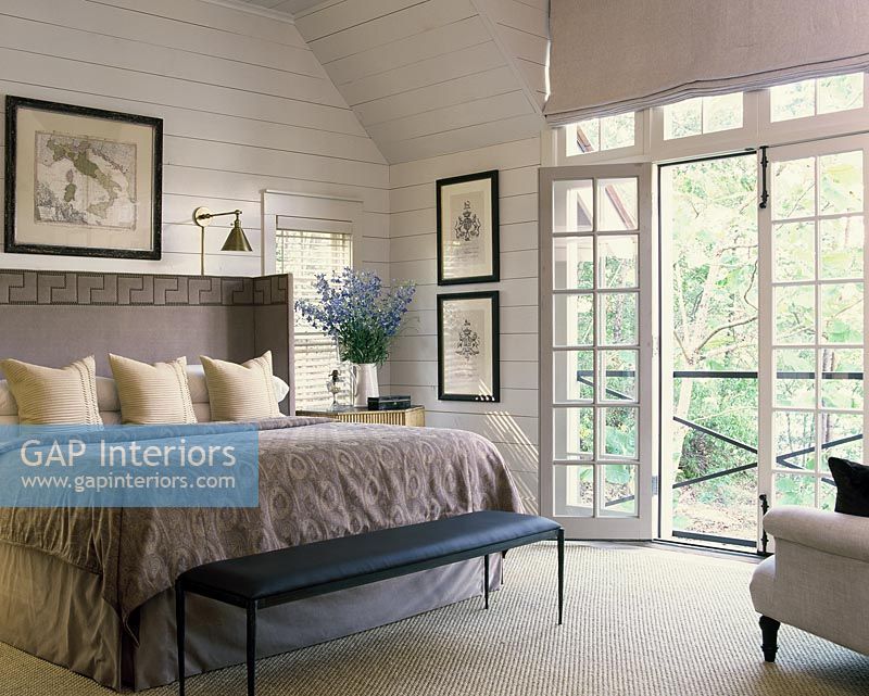 Bedroom with french doors