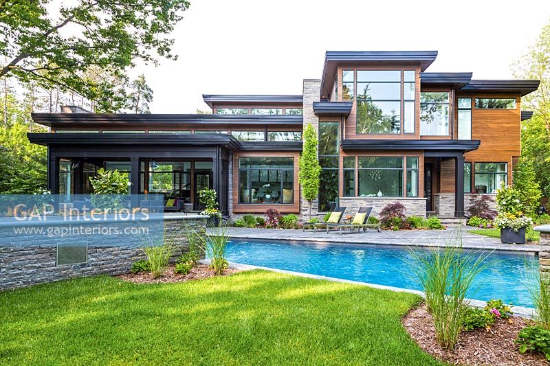 Modern house and pool