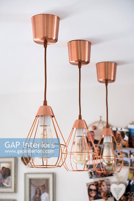 Copper pendant ceiling lights