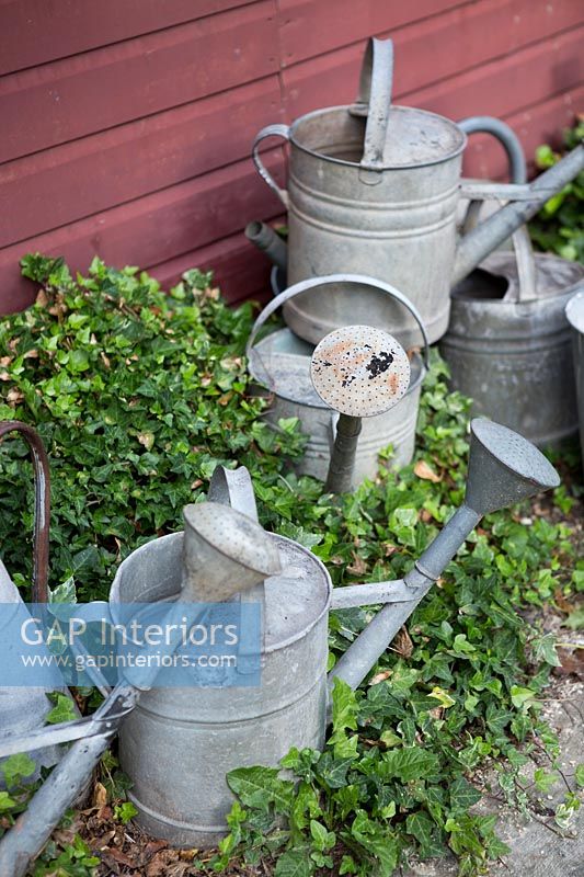 Detail of watering cans