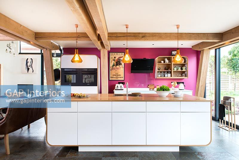 Modern open plan kitchen space