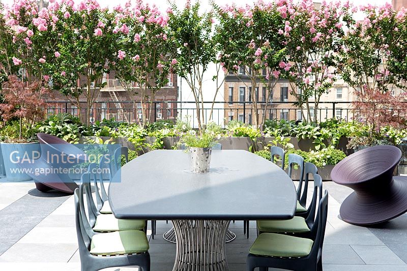 Modern outdoor dining table