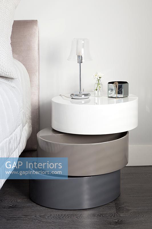 Detail of contemporary bedside unit