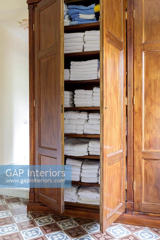 Wooden linen cupboard 