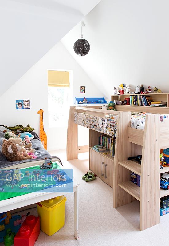 Bunk beds in modern childrens room