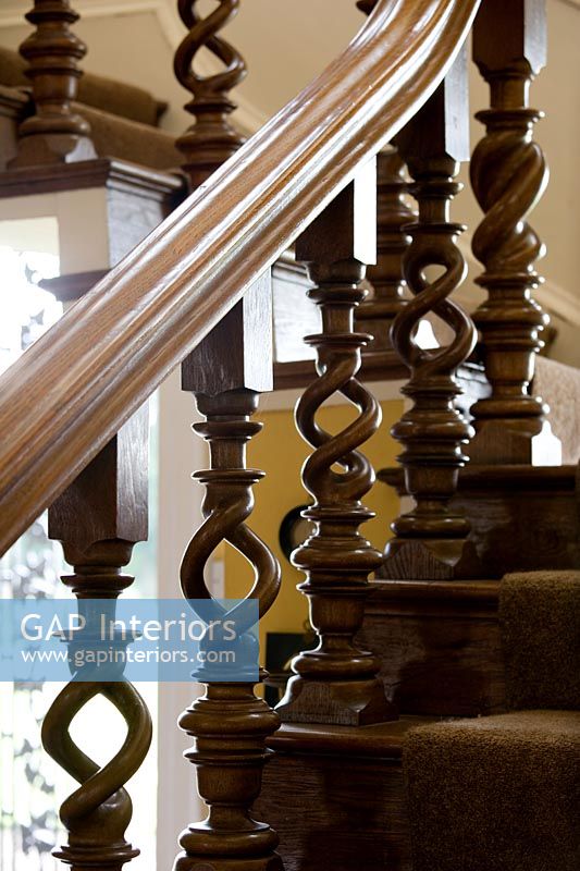 Close up of a traditional staircase