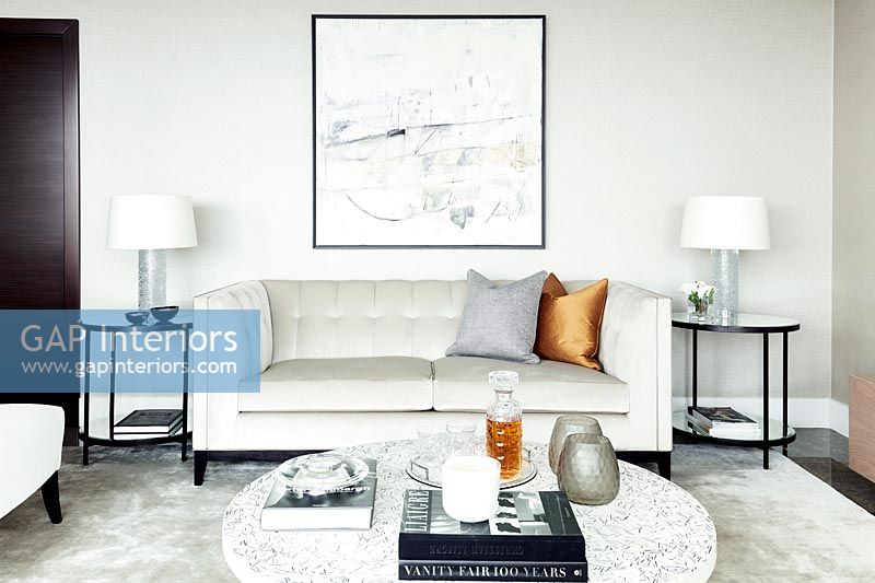 Modern white living room 