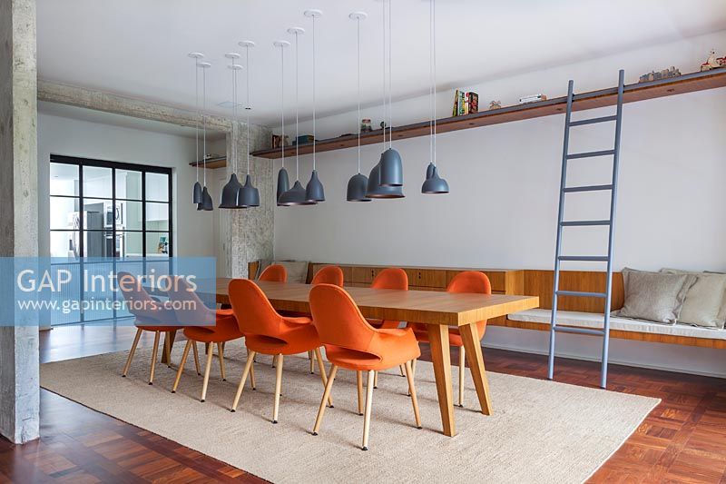 Contemporary industrial dining room