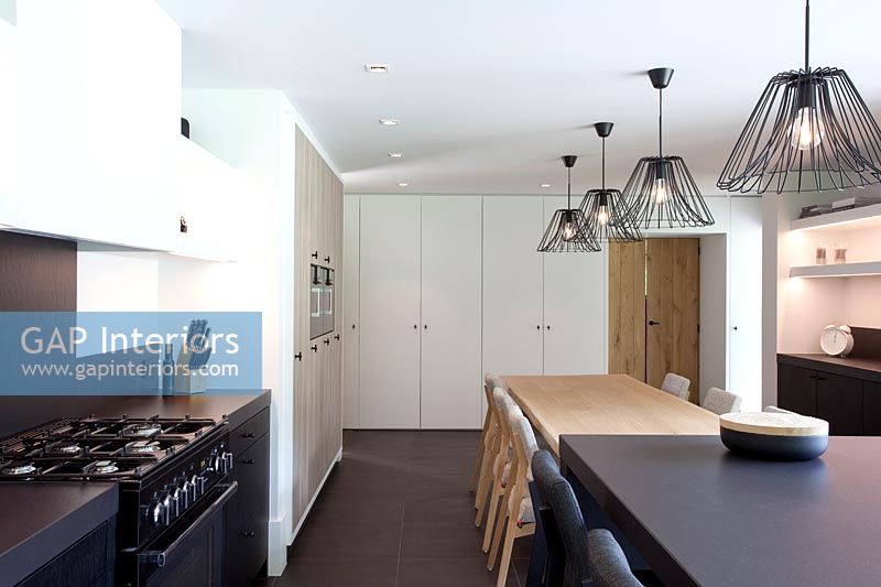 Modern dining and kitchen
