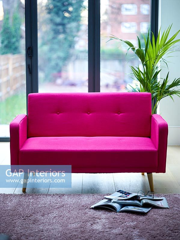 Modern pink sofa 