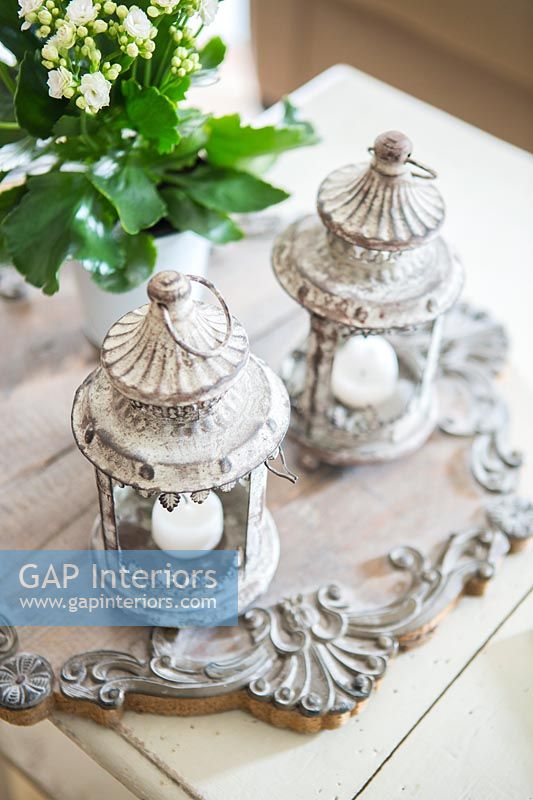 Detail of ornate candle holders 