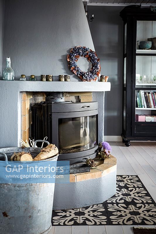 Scandinavian fireplace 