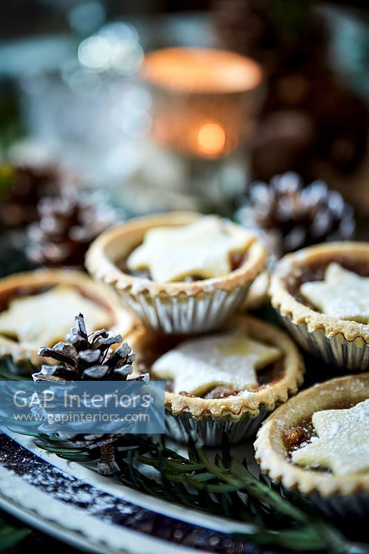Close up Christmas mince pies