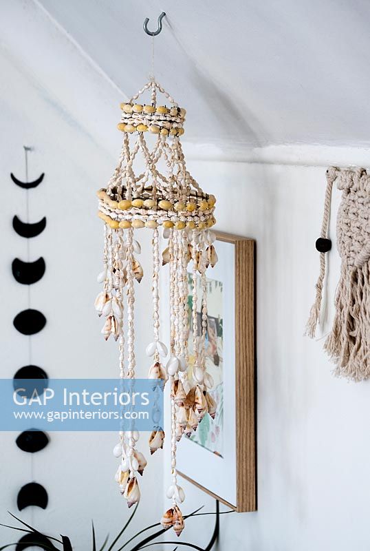 Macrame and sea shell decorative hanging 