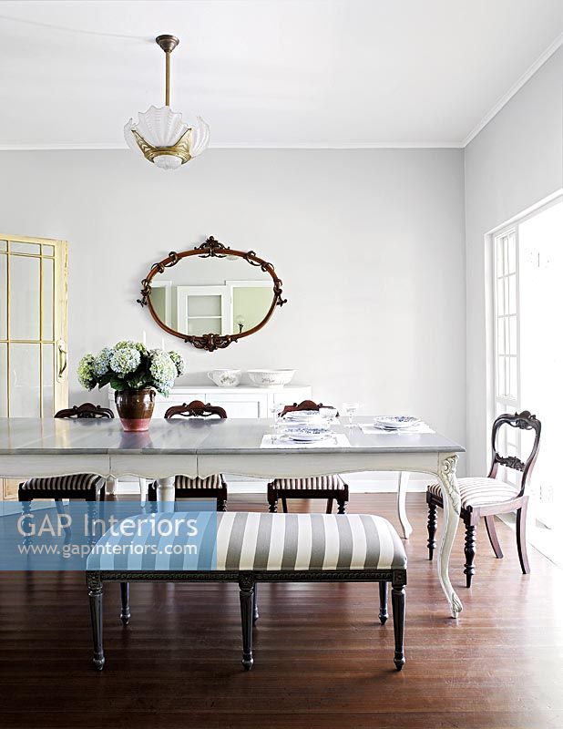 Classic white dining room 