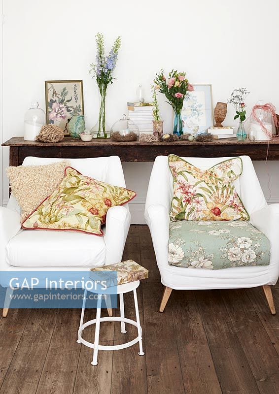 Floral armchairs 