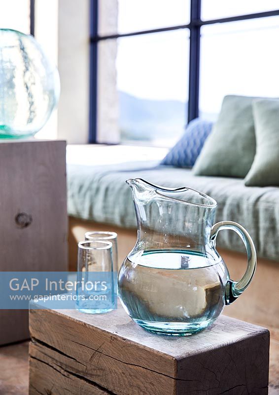 Modern glass jugs and glasses 
